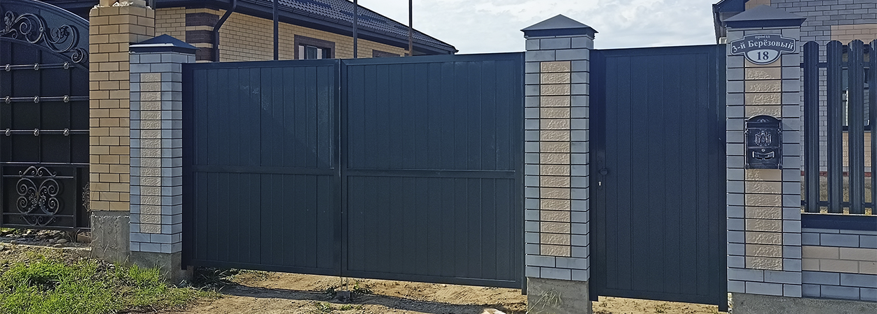 Въездные ворота в Ставрополе под ключ